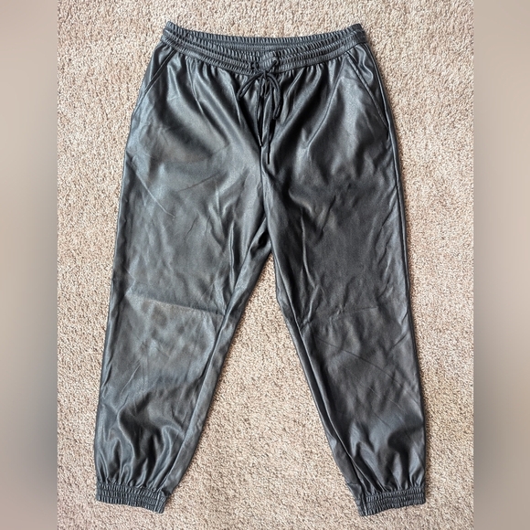 a new day Pants - A New Day Faux Leather Drawstring Jogger Pants NWOT Medium